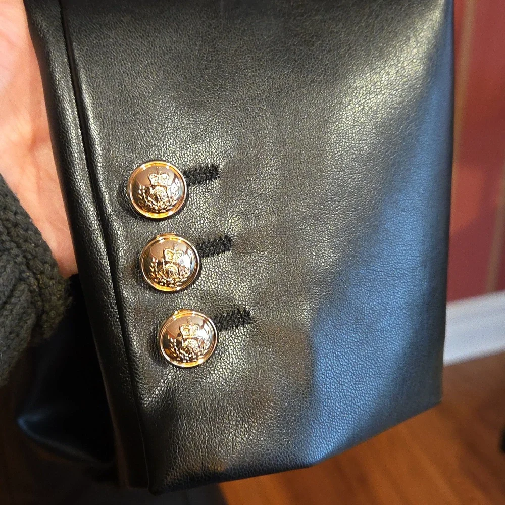 Zara Faux Leather Jacket - Picture 5 of 10